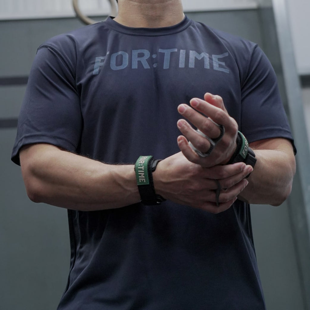 2 Finger CrossFit Grips worn by Athlete