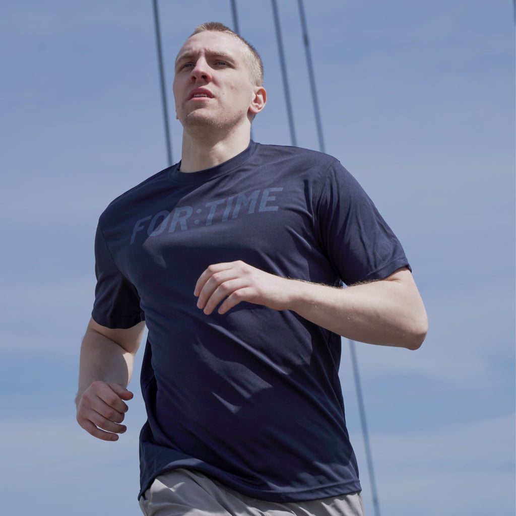 Male Athlete wearing FOR:TIME LOGO Men's Tee